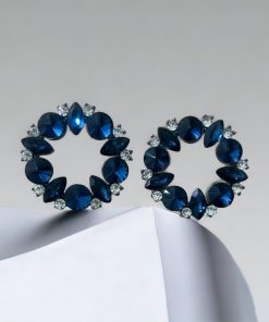 Σκουλαρίκια με στρας-μπλε πέτρες ΣΚΟΥΛΑΡΙΚΙΑ ΜΠΛΕ ΠΕΤΡΕΣ